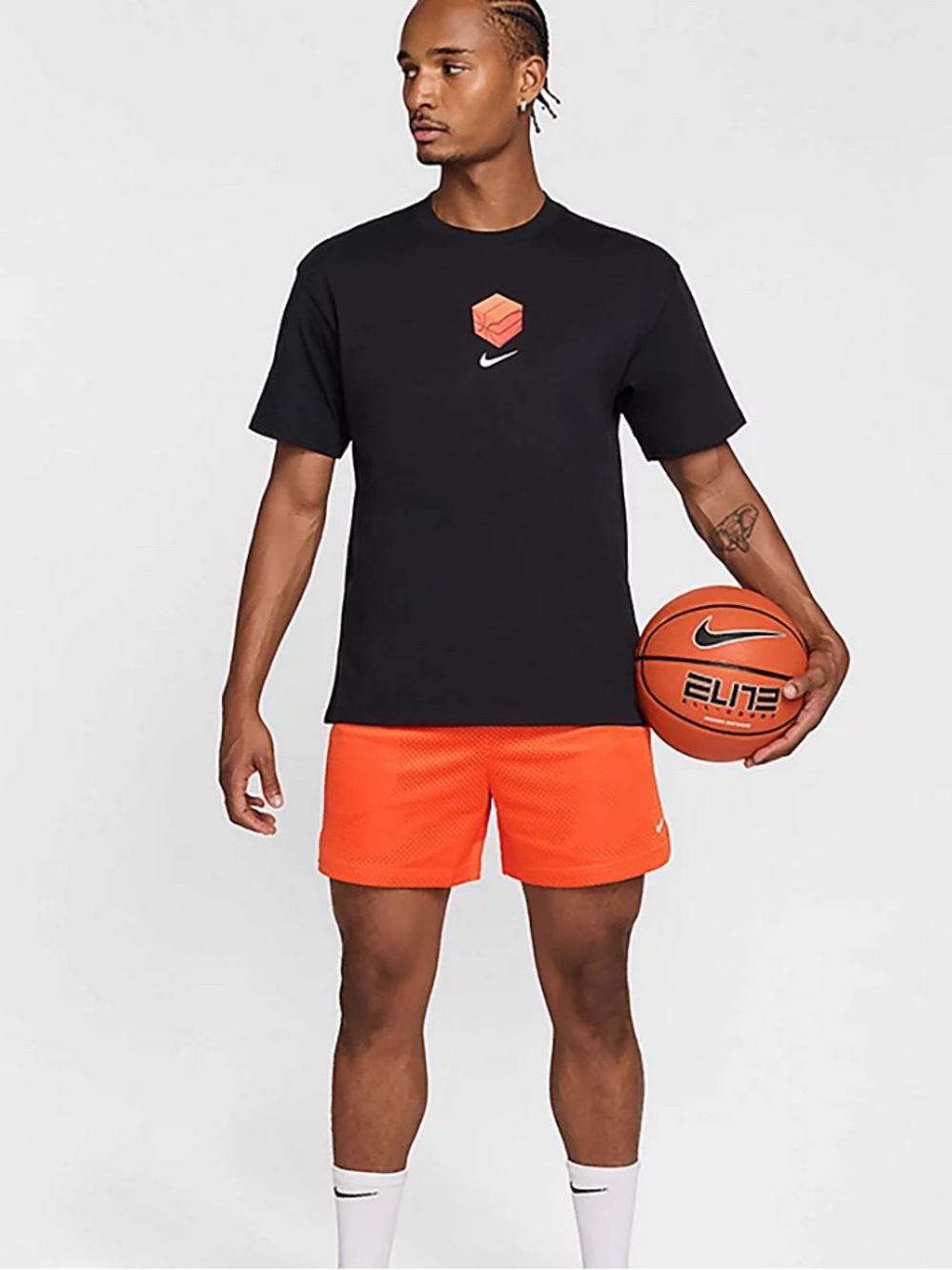 Nike Men’s Orange Athletic Mesh Shorts
